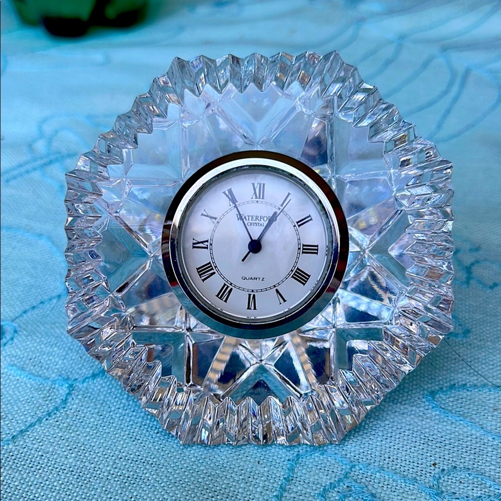 Vintage Waterford Diamond Clock with Starburst Design stamped - Picture 3 of 10